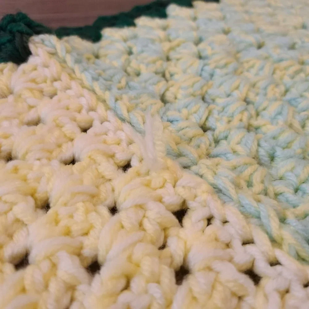 Crochet Afghan Throw‎ Blanket 45X45” Vintage Handmade Square Multicolor Patch